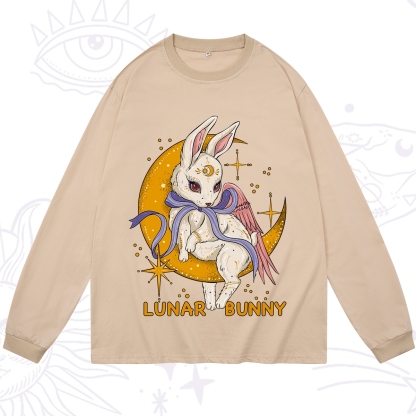 Purplehecate Lunar Bunny Easter Long Sleeve T-Shirt