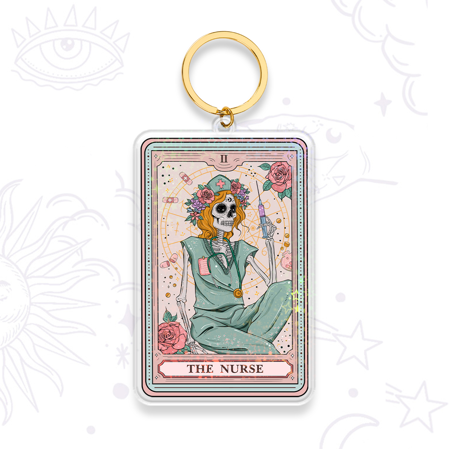 Purplehecate The Nurse Tarot Keychain