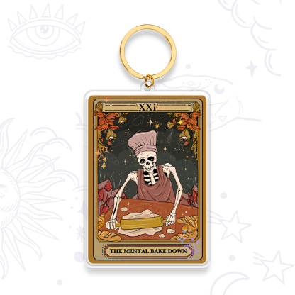 Purplehecate The Mental Bake Down Tarot Keychain