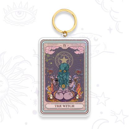 Purplehecate The Witch Tarot Card Keychain