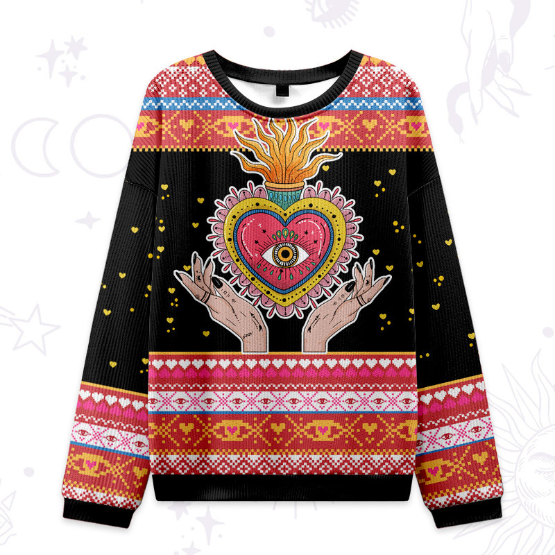 Purplehecate The Fiery Eye Ugly Valentine Sweatshirt