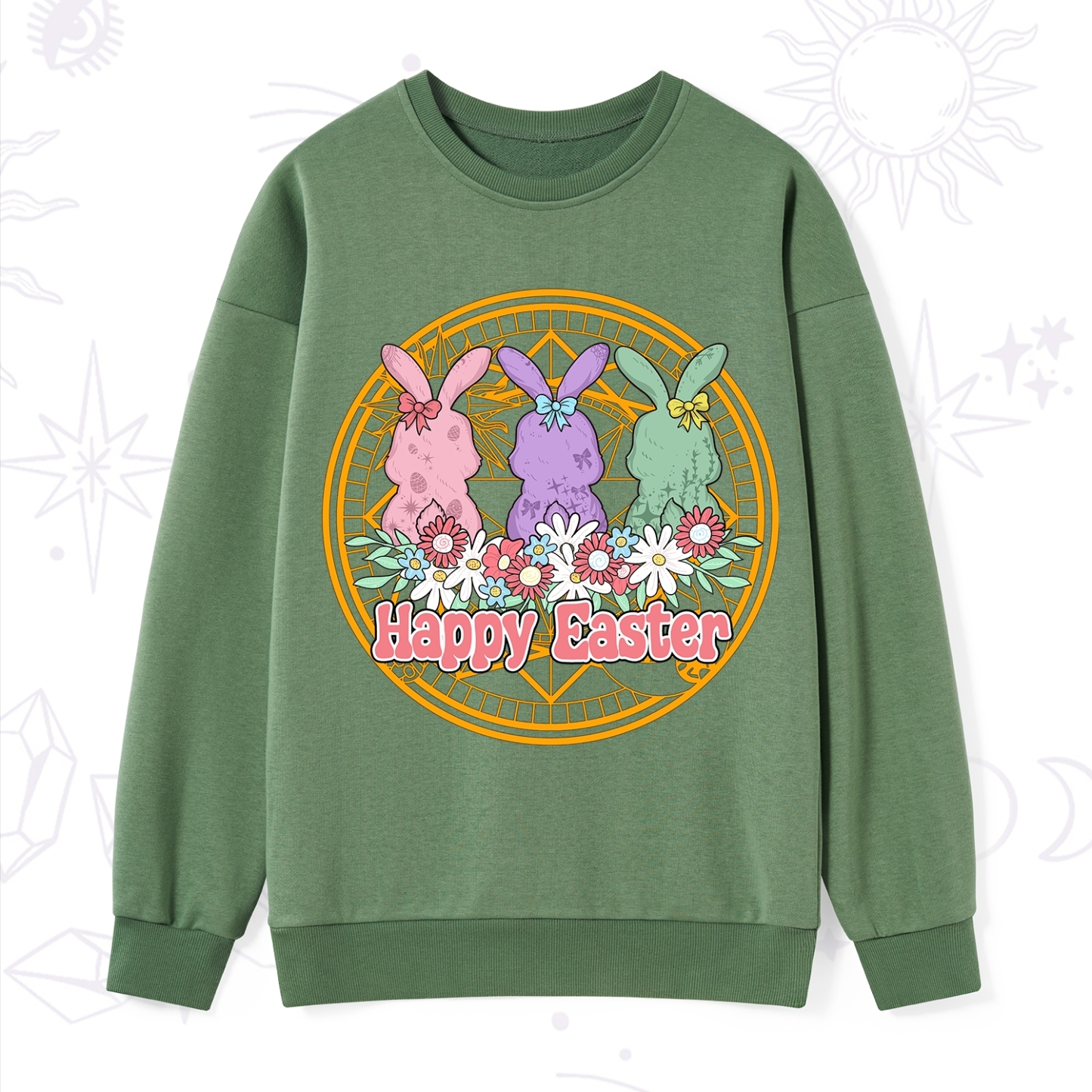 Purplehecate Happy Easter Bunny Sweatshirt