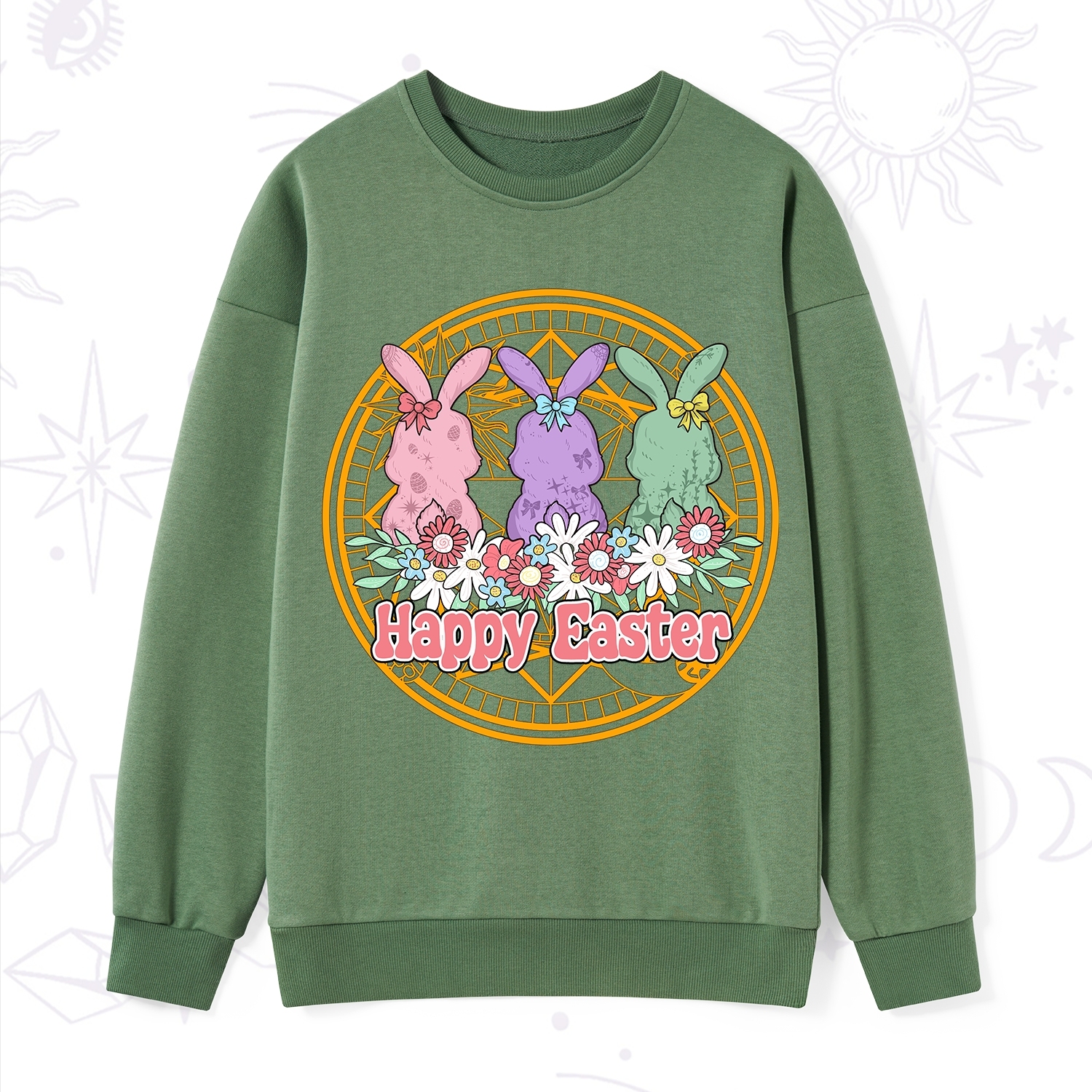 Purplehecate Happy Easter Bunny Sweatshirt