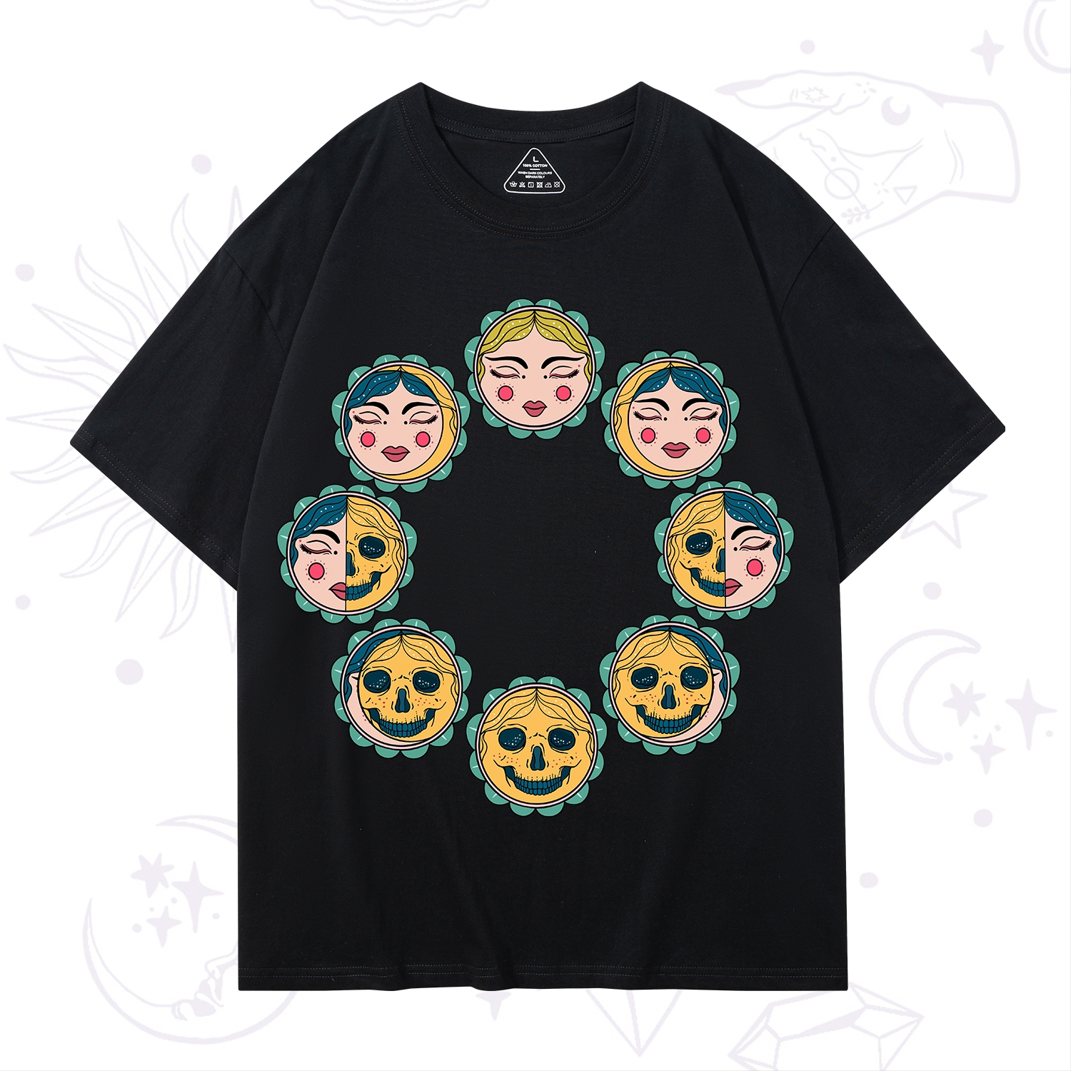 Purplehecate Lunar Skull Cycle T-Shirt