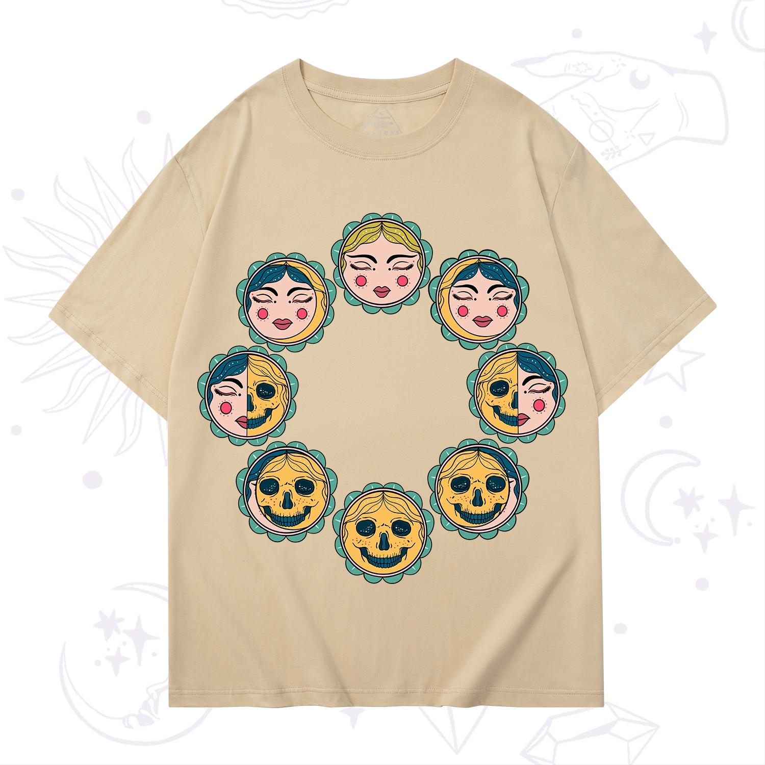 Purplehecate Lunar Skull Cycle T-Shirt