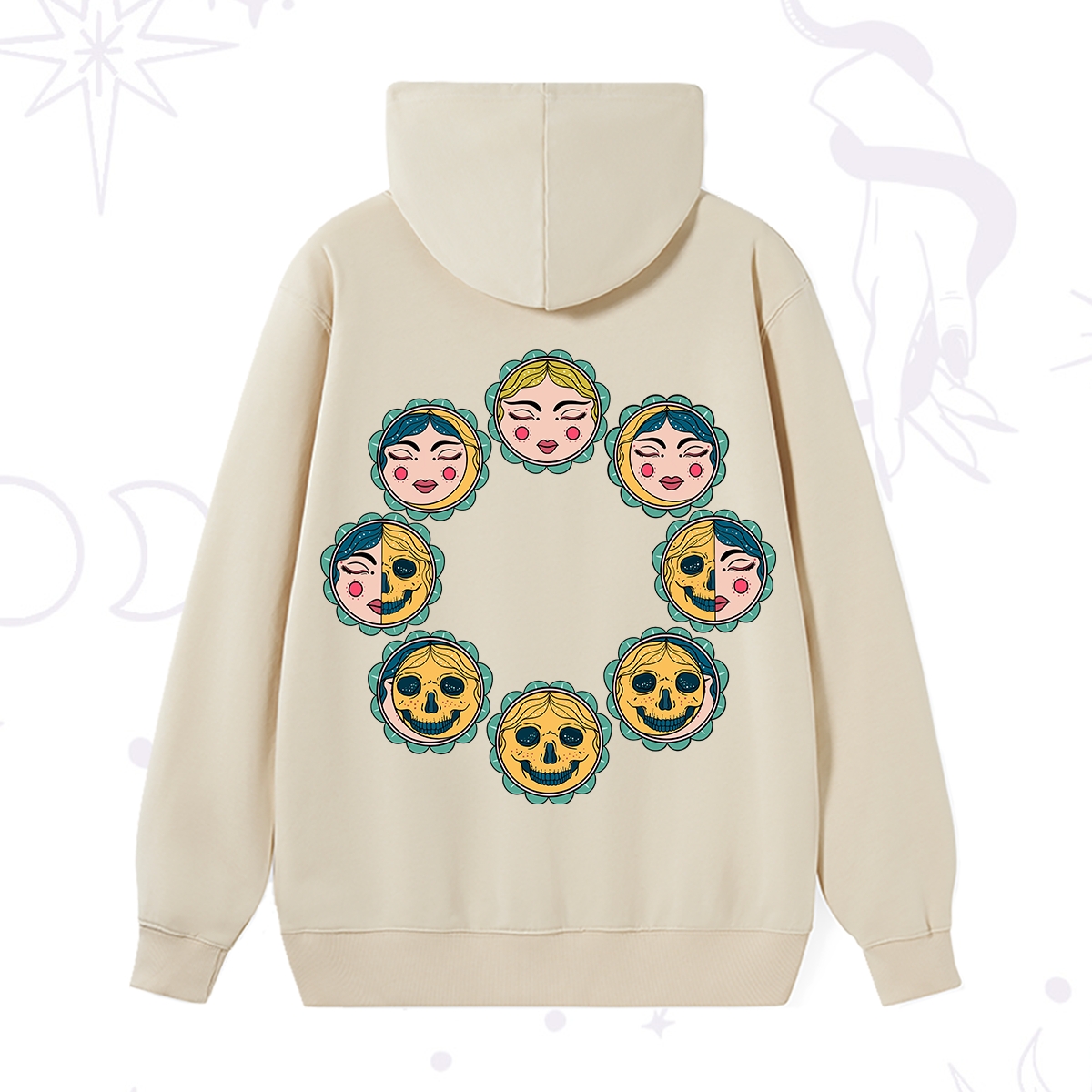 Purplehecate Lunar Skull Cycle Hoodie