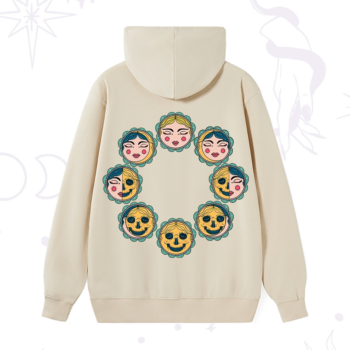 Purplehecate Lunar Skull Cycle Hoodie