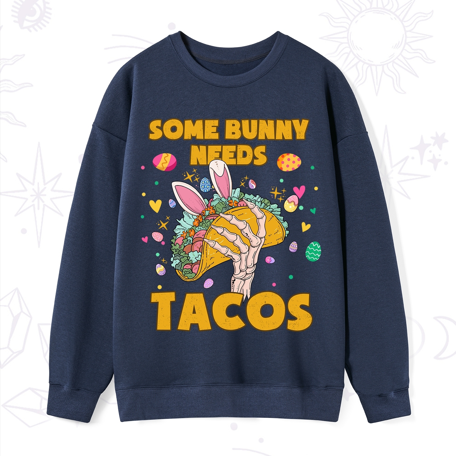 Purplehecate Some Bunny Needs Tacos Easter Sweatshirt