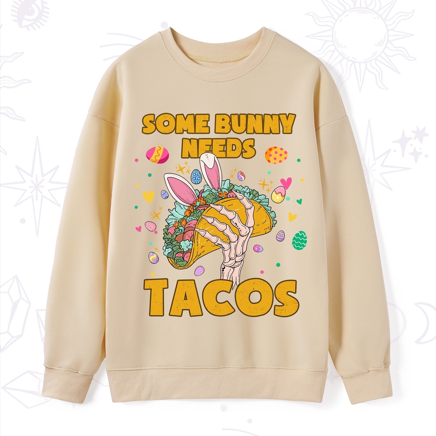 Purplehecate Some Bunny Needs Tacos Easter Sweatshirt