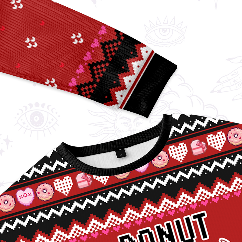 Purplehecate Donut Leave Me Ugly Valentine Sweatshirt