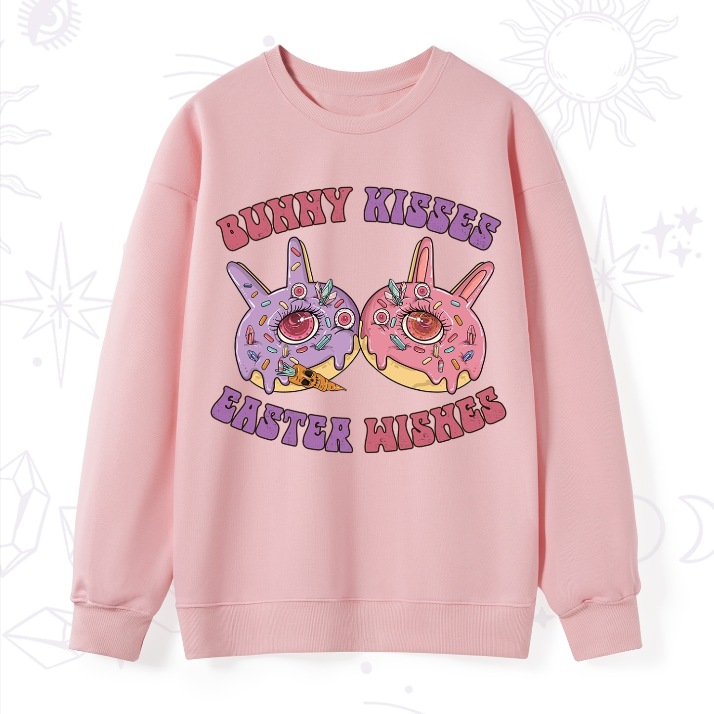 Purplehecate Bunny Kisses Easter Wishes Sweatshirt