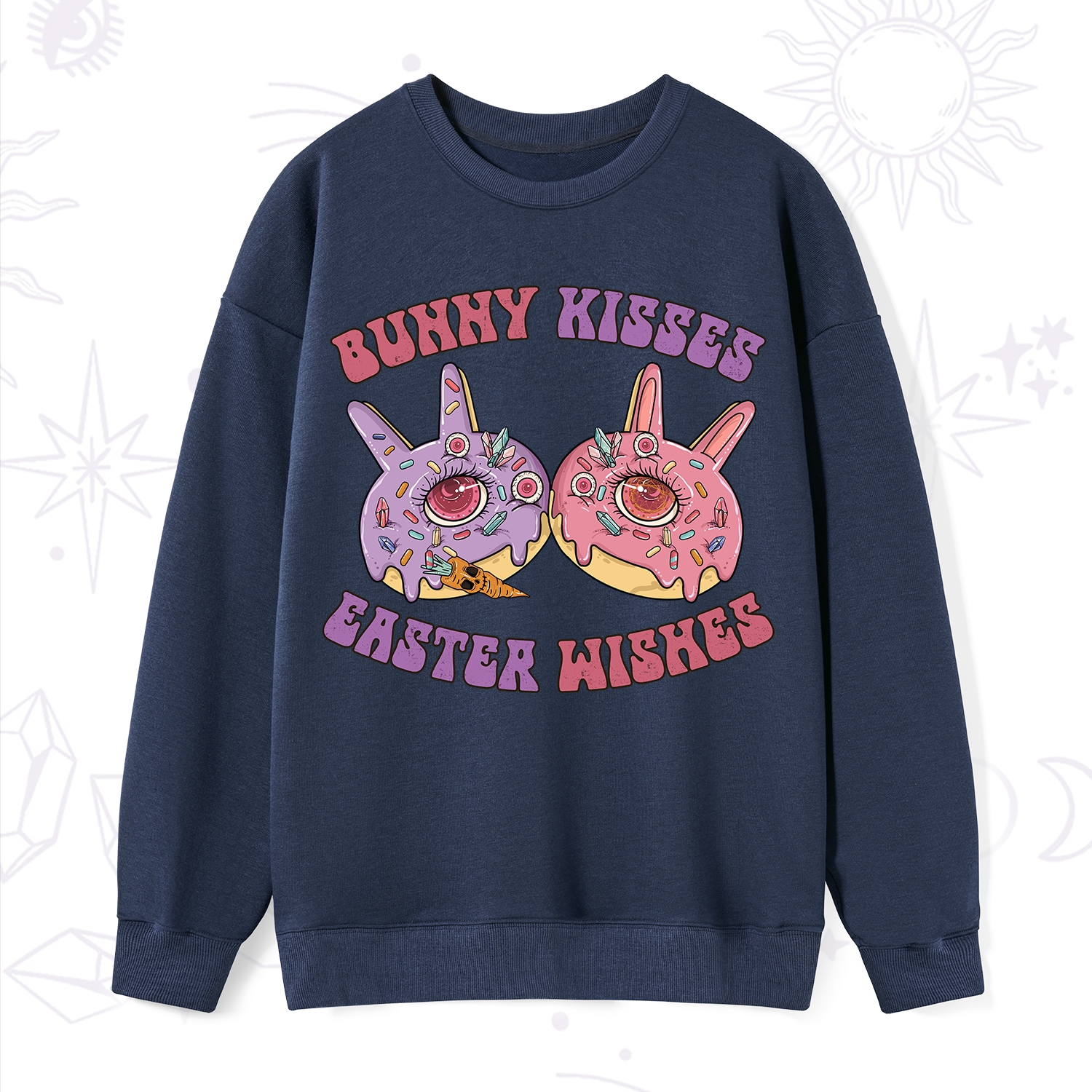 Purplehecate Bunny Kisses Easter Wishes Sweatshirt