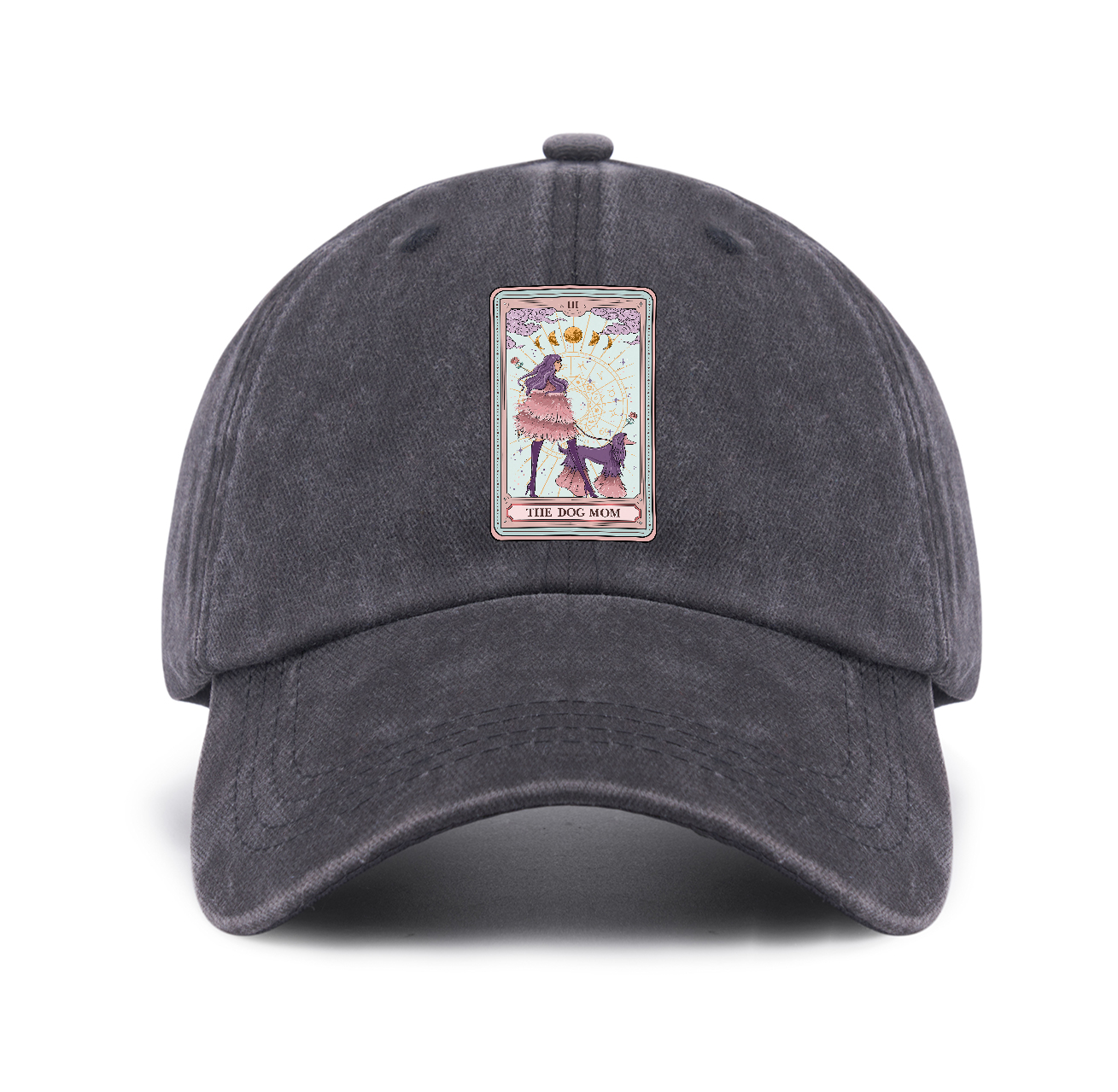 Purplehecate The Fashionable Dog Mom Tarot Card Baseball Cap