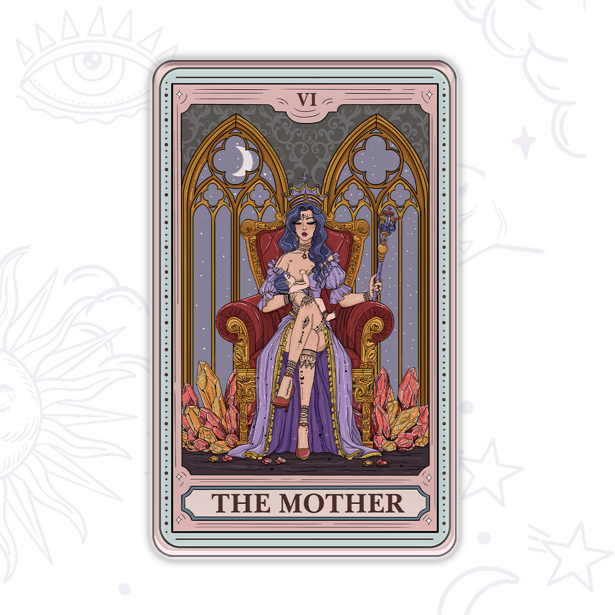 Purplehecate The Mother Tarot Card Magnet