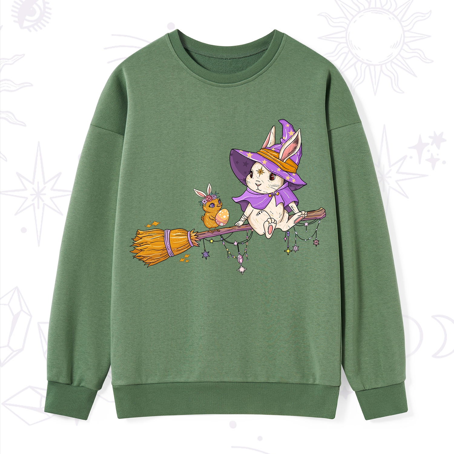 Purplehecate Bunny Witch's Easter Adventure Sweatshirt