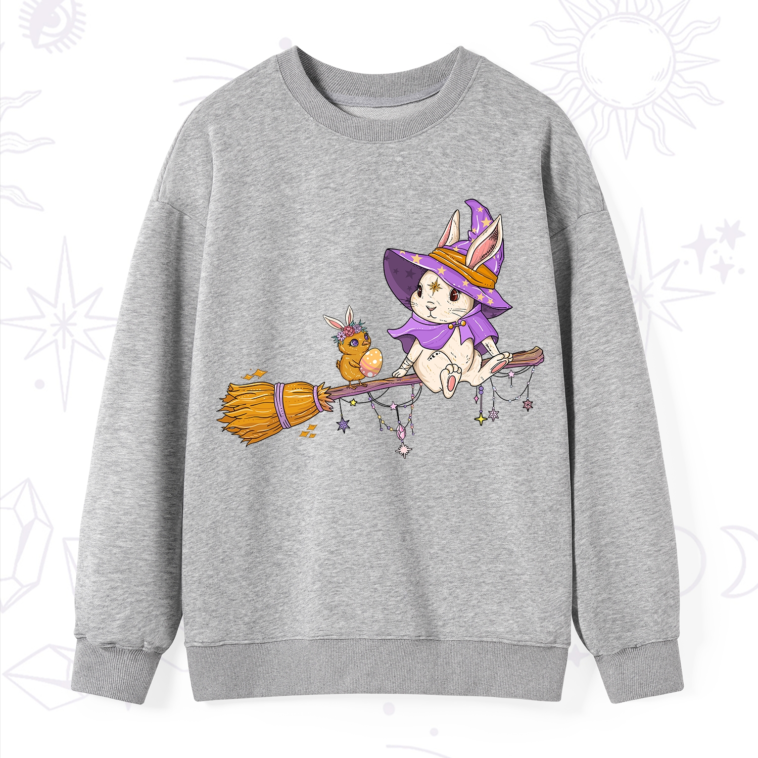 Purplehecate Bunny Witch's Easter Adventure Sweatshirt