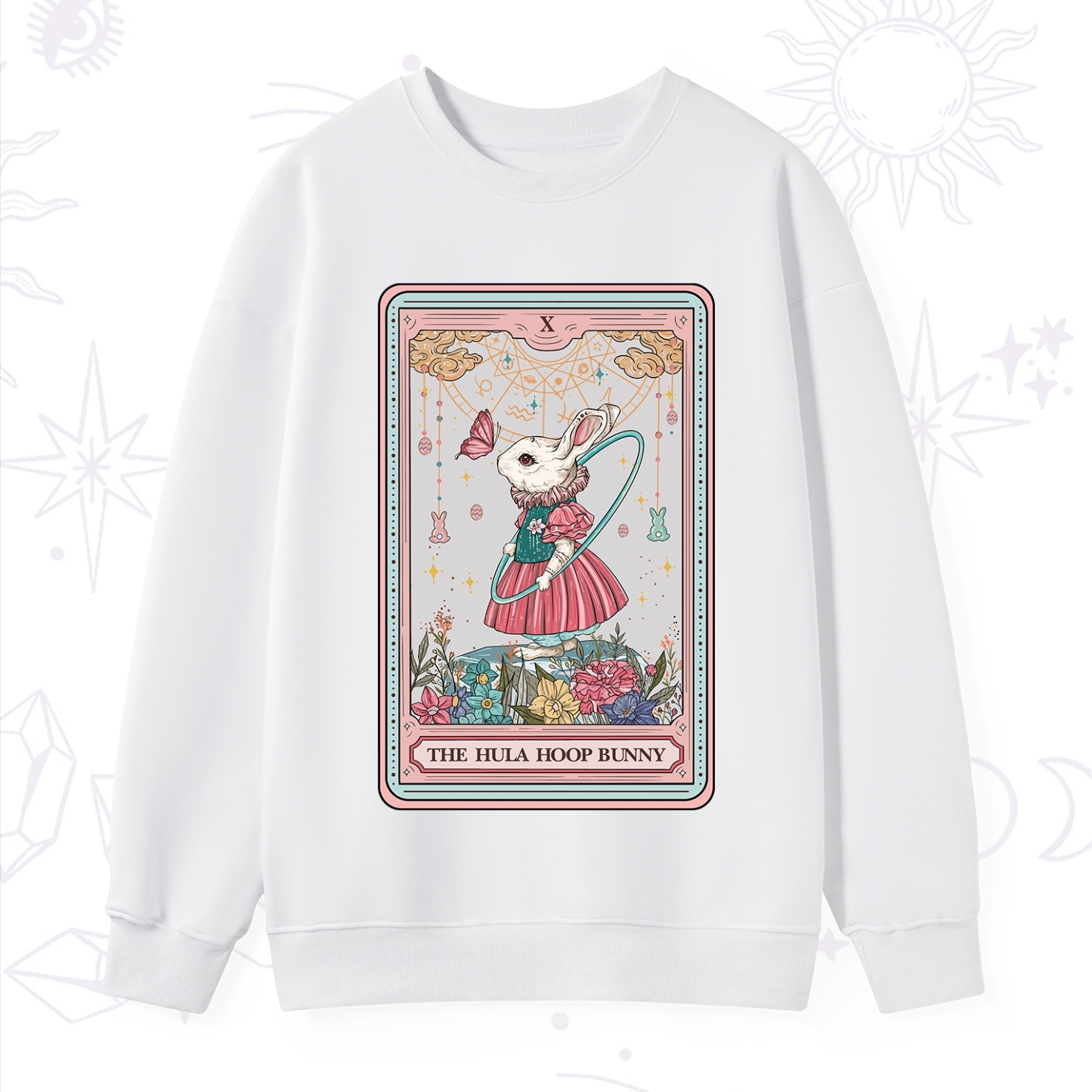 Purplehecate The Hula Hoop Bunny Tarot Sweatshirt