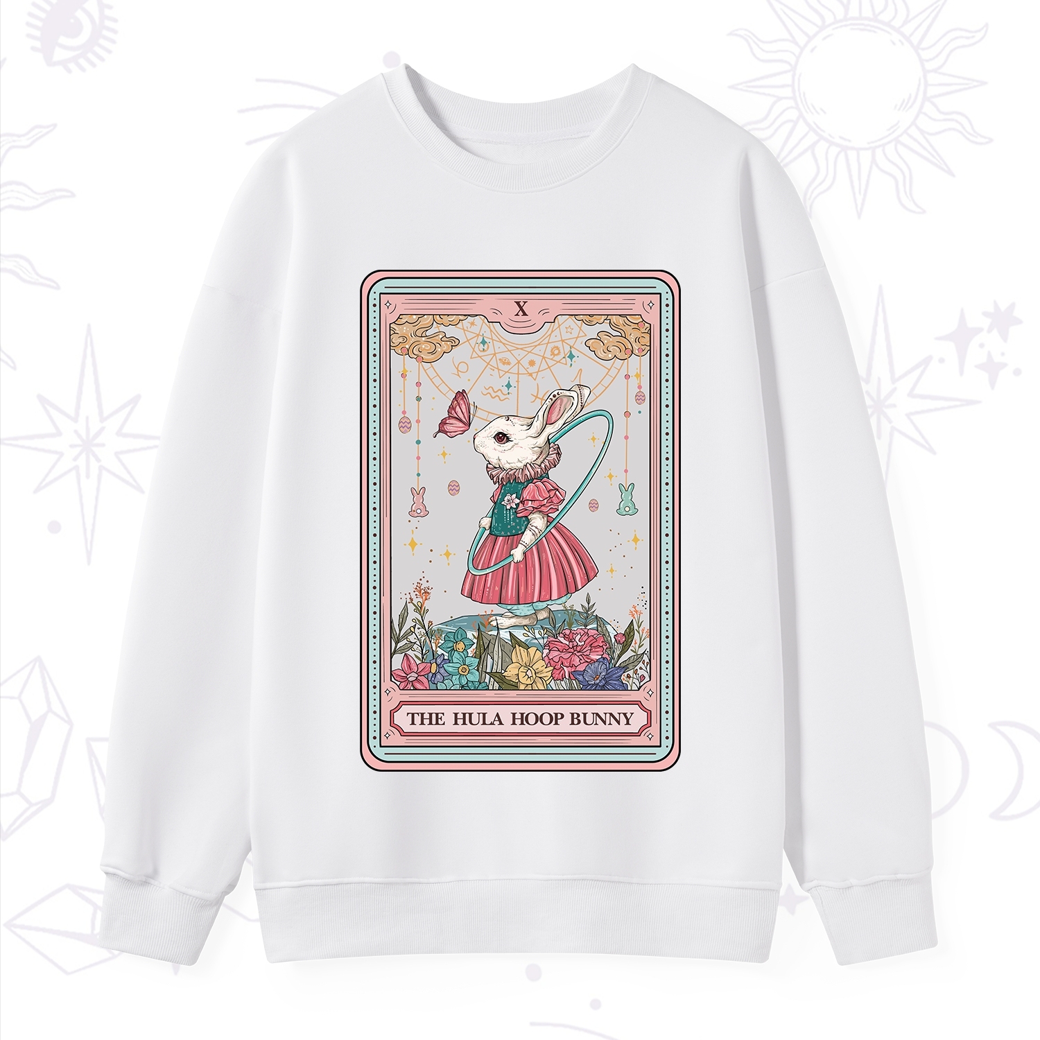 Purplehecate The Hula Hoop Bunny Tarot Sweatshirt
