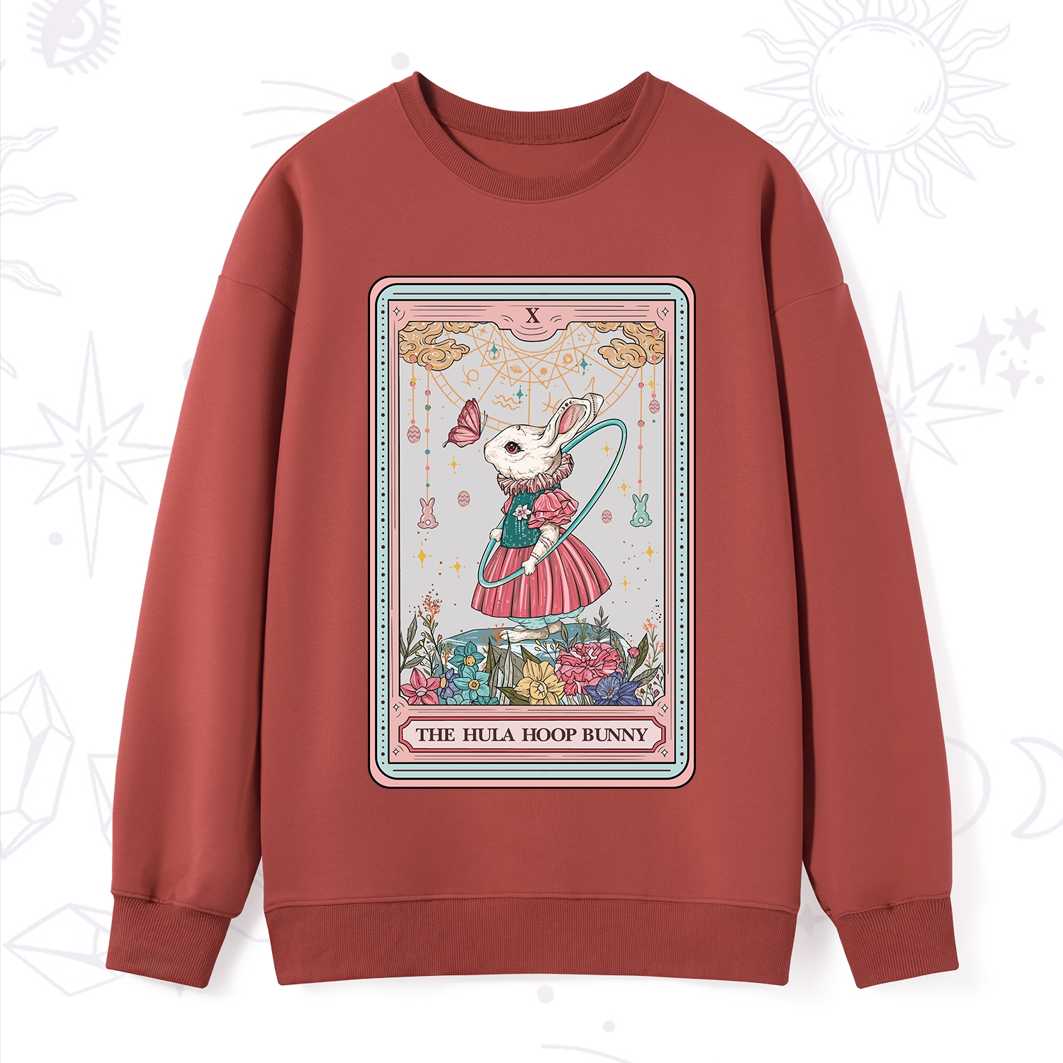 Purplehecate The Hula Hoop Bunny Tarot Sweatshirt