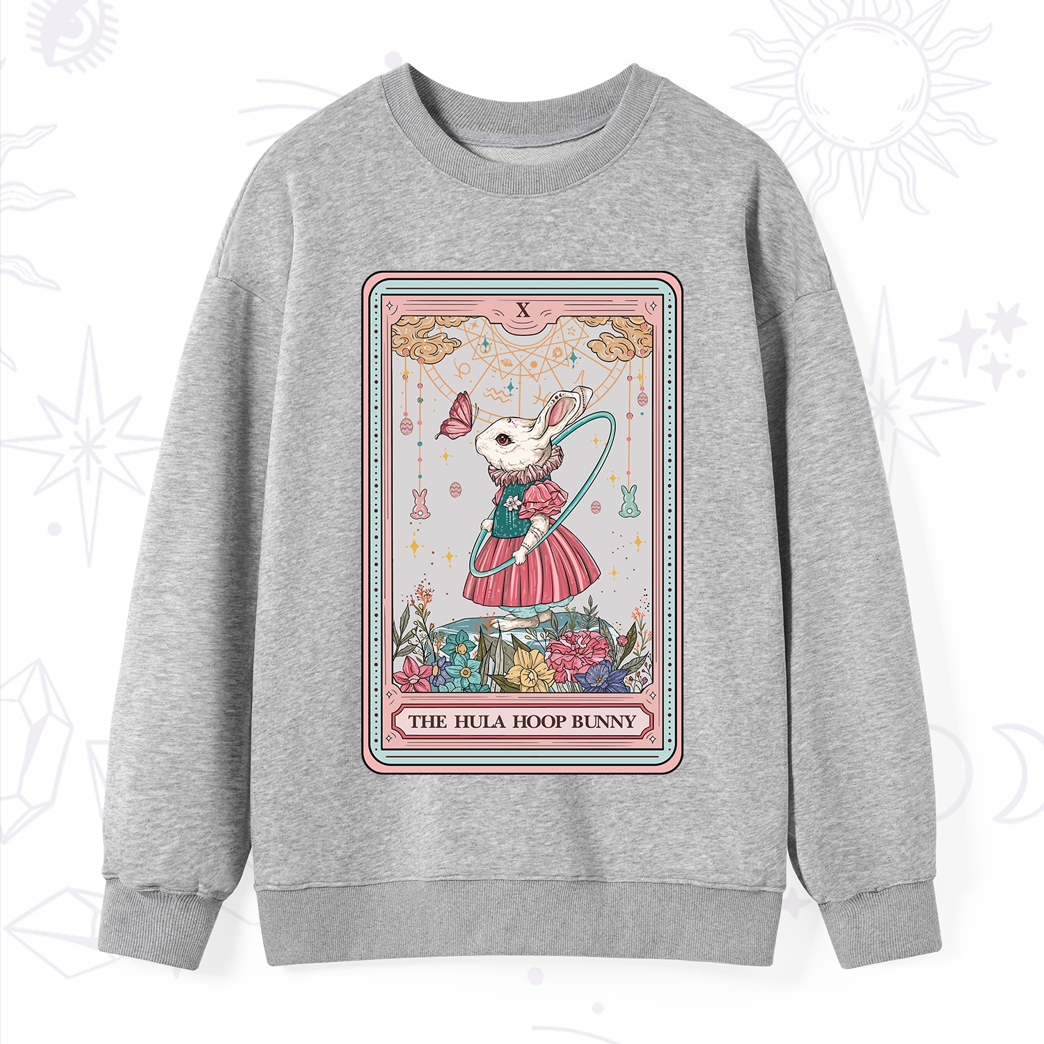 Purplehecate The Hula Hoop Bunny Tarot Sweatshirt