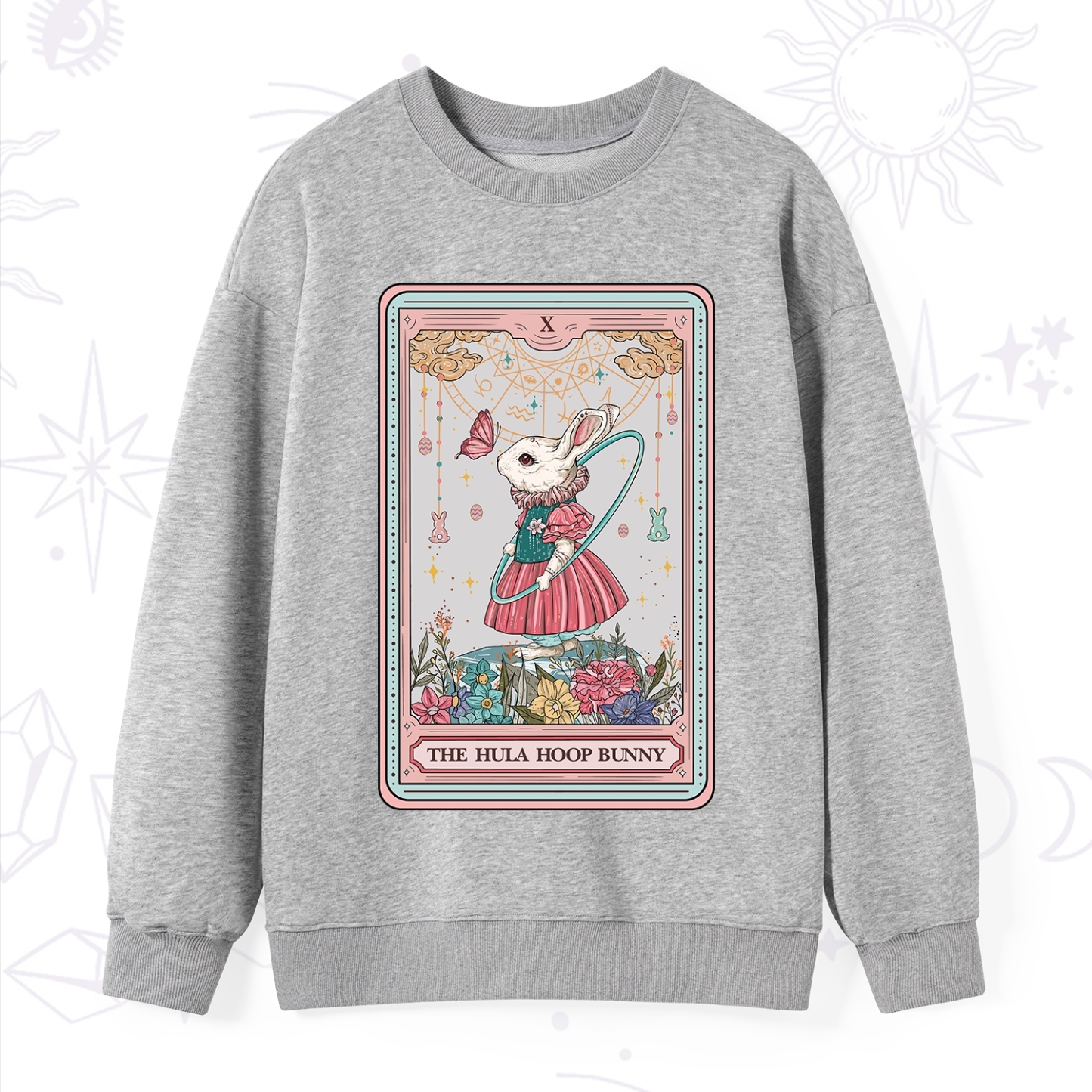 Purplehecate The Hula Hoop Bunny Tarot Sweatshirt