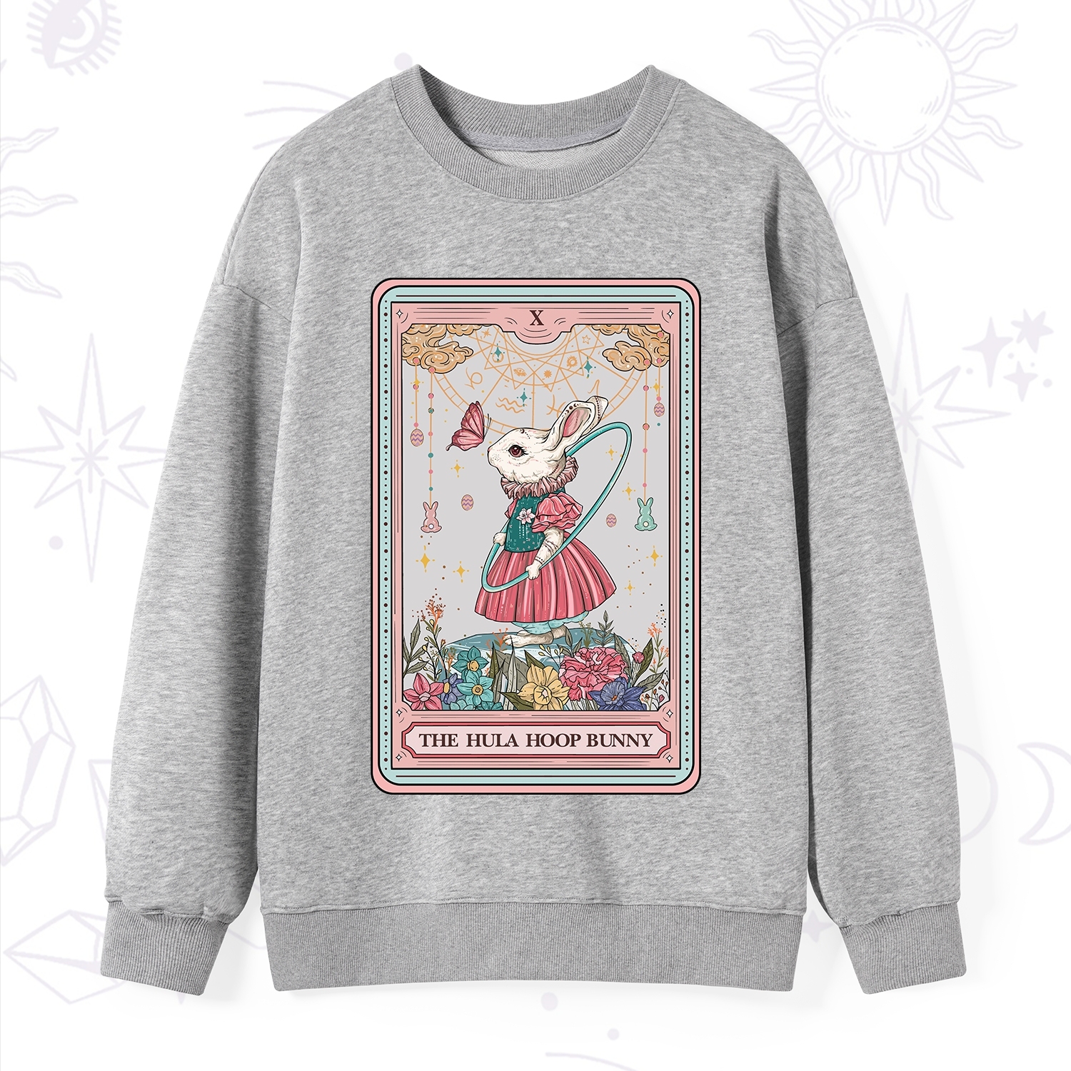 Purplehecate The Hula Hoop Bunny Tarot Sweatshirt