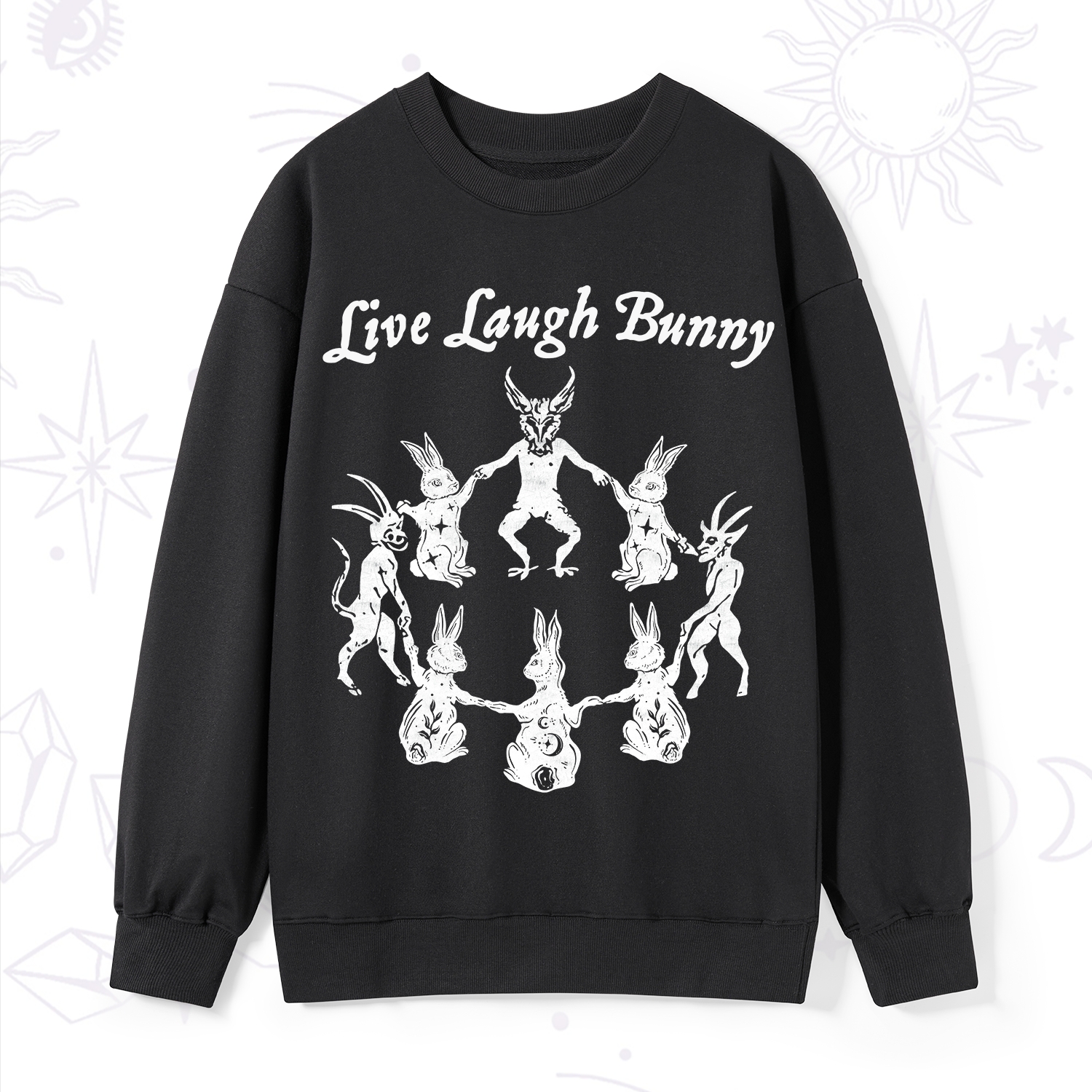 Purplehecate Live Laugh Bunny Sweatshirt