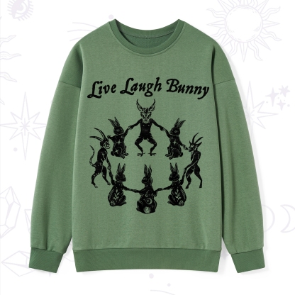Purplehecate Live Laugh Bunny Sweatshirt