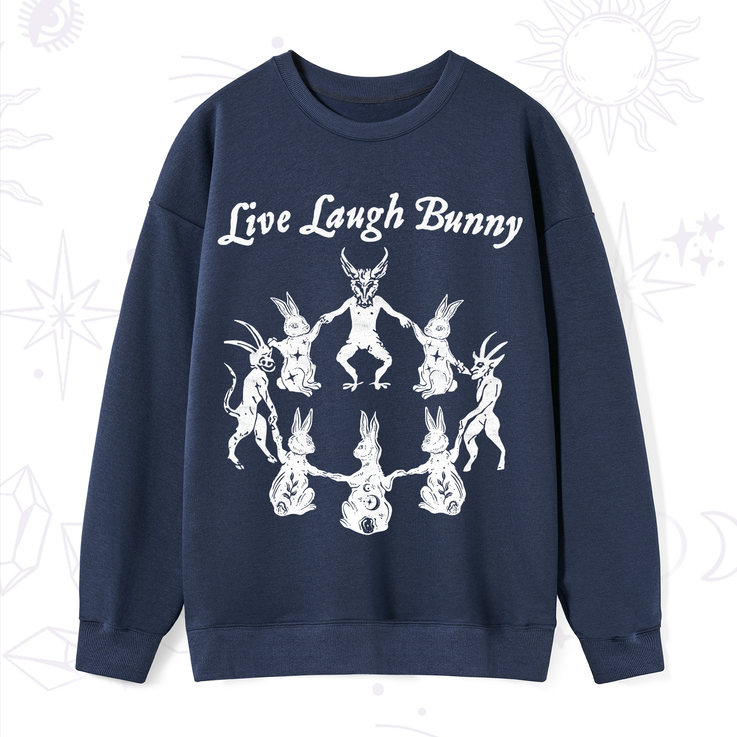 Purplehecate Live Laugh Bunny Sweatshirt