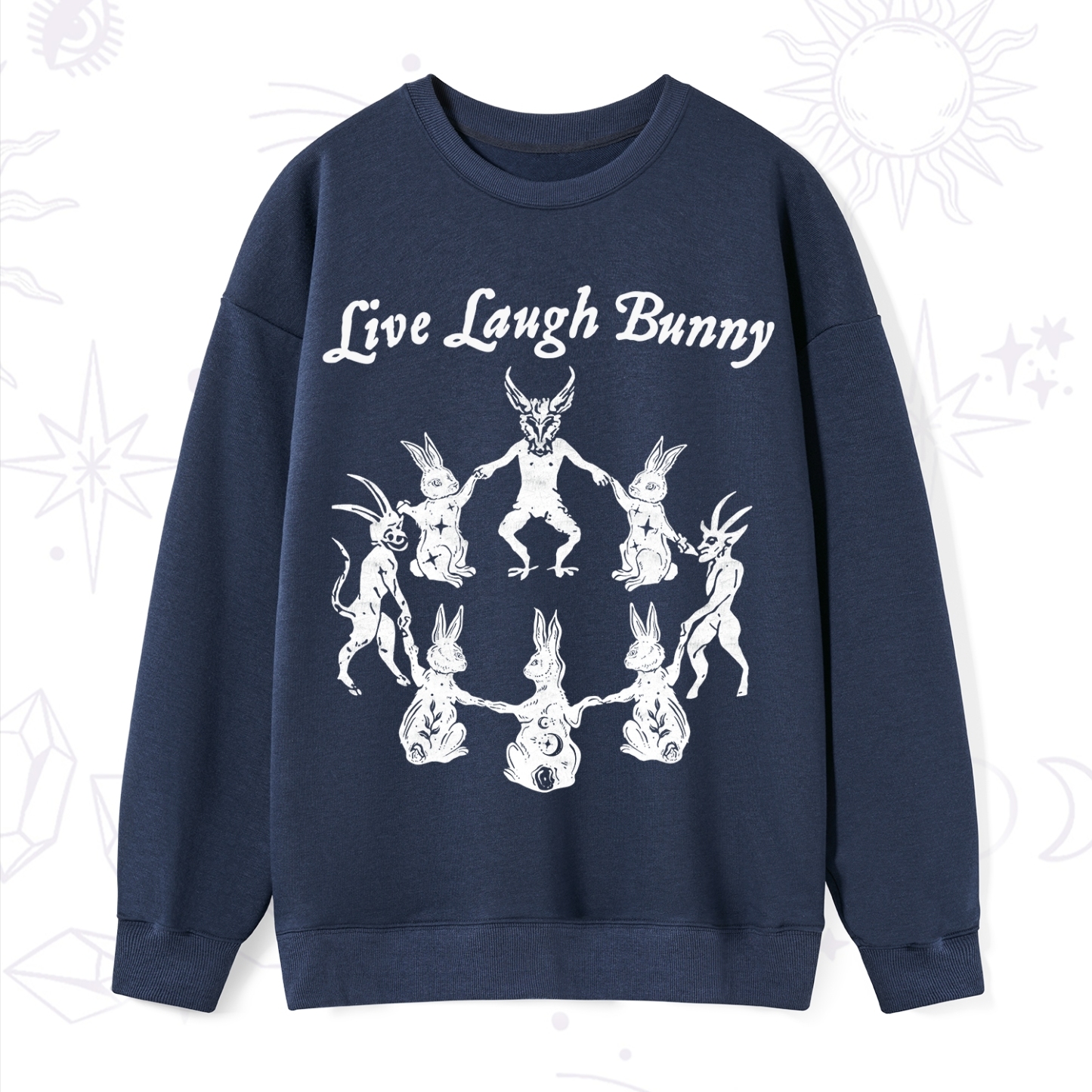 Purplehecate Live Laugh Bunny Sweatshirt
