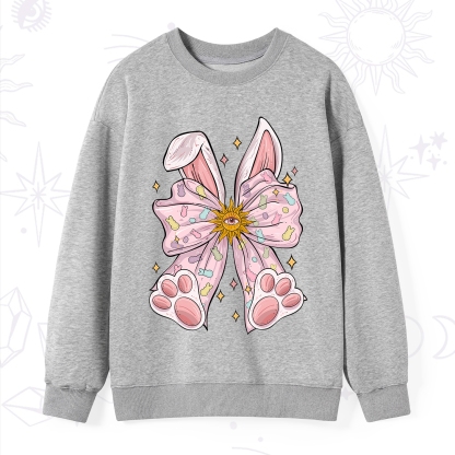 Purplehecate Mystical Bunny Bow Easter Sweatshirt