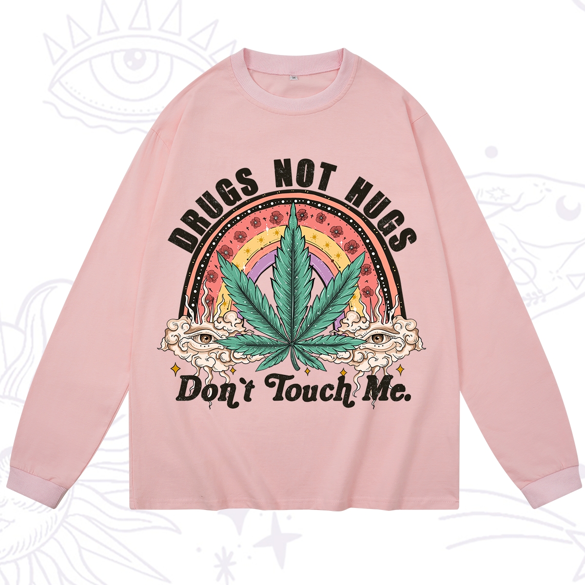Purplehecate Drugs Not Hugs Long Sleeve T-Shirt