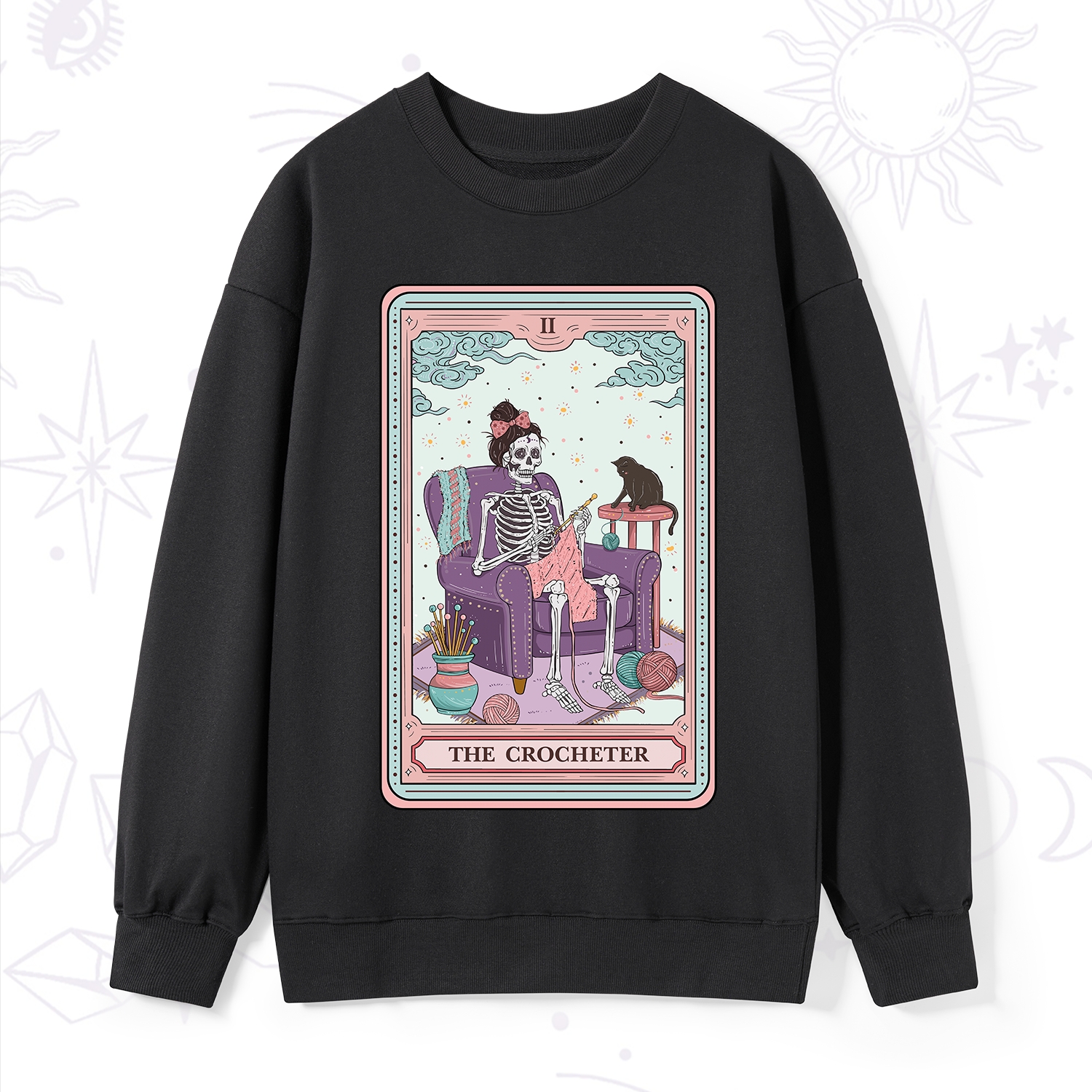 Purplehecate The Crocheter Tarot Sweatshirt
