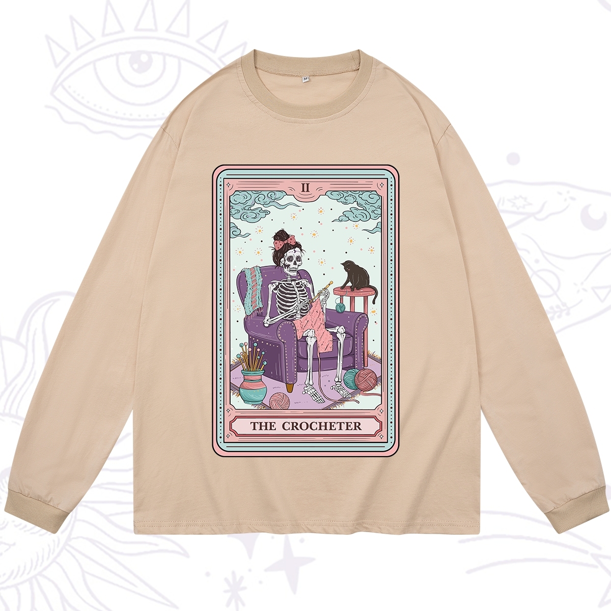 Purplehecate The Crocheter Tarot Long Sleeve T-Shirt