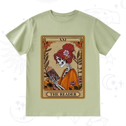Purplehecate The Reader Tarot Card Skeleton T-Shirt