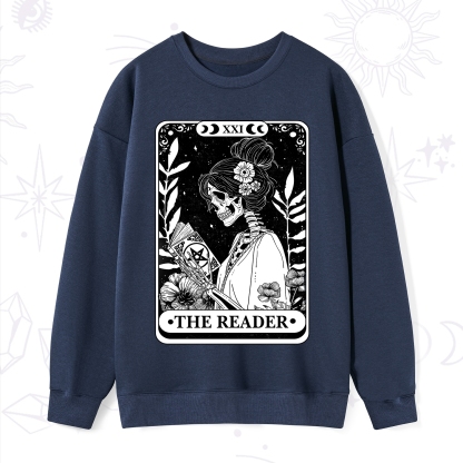 Purplehecate The Reader Skeleton Tarot Sweatshirt