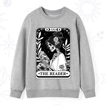 Purplehecate The Reader Skeleton Tarot Sweatshirt
