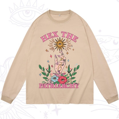 Purplehecate Hex The Patriarchy Witchy Long Sleeve T-Shirt