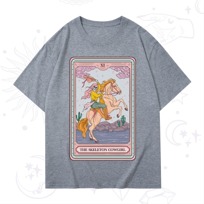 Purplehecate The Skeleton Cowgirl Tarot Card T-Shirt