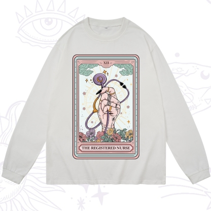 Purplehecate The Registered Nurse Tarot Card Long Sleeve T-Shirt