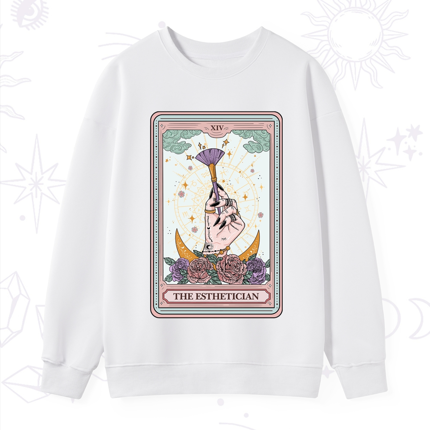 Purplehecate The Esthetician Tarot Card Sweatshirt