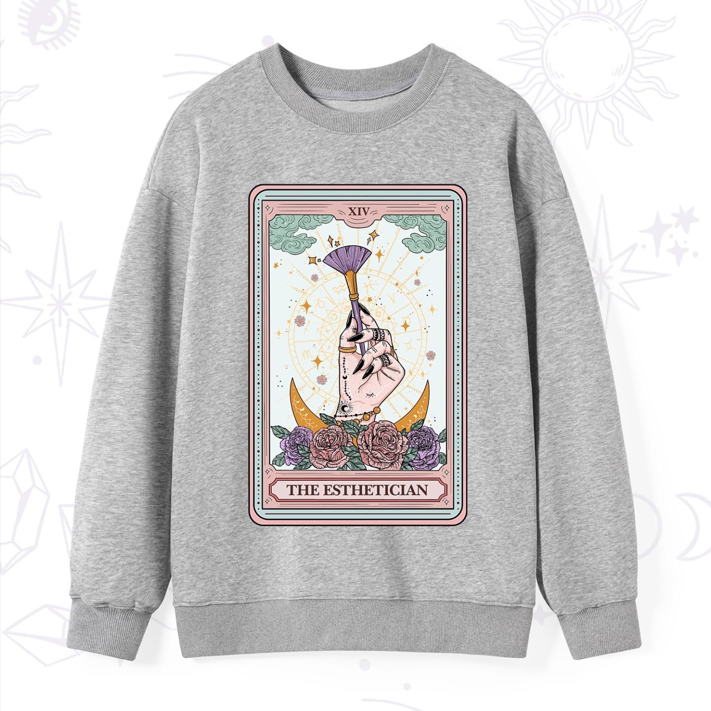 Purplehecate The Esthetician Tarot Card Sweatshirt