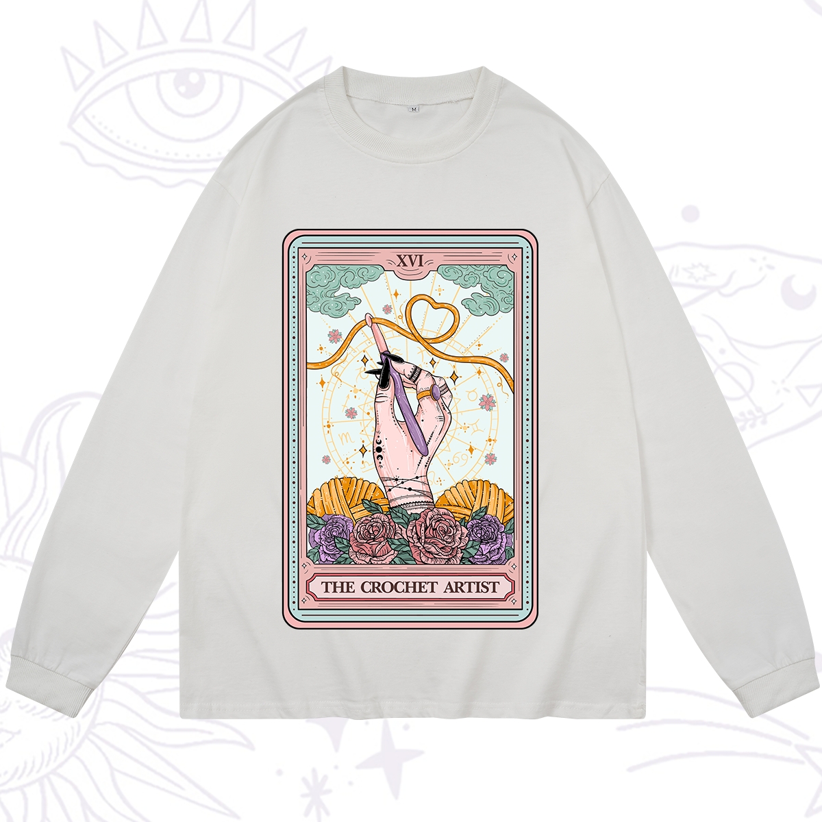 Purplehecate The Crochet Artist Tarot Card Long Sleeve T-Shirt
