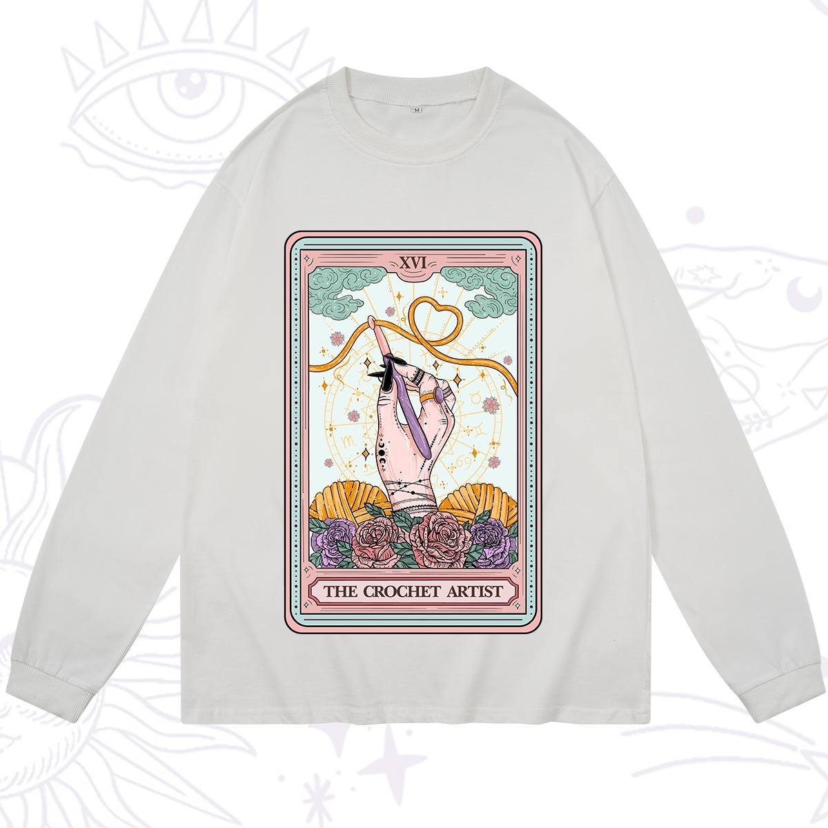 Purplehecate The Crochet Artist Tarot Card Long Sleeve T-Shirt
