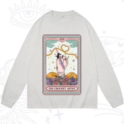 Purplehecate The Crochet Artist Tarot Card Long Sleeve T-Shirt