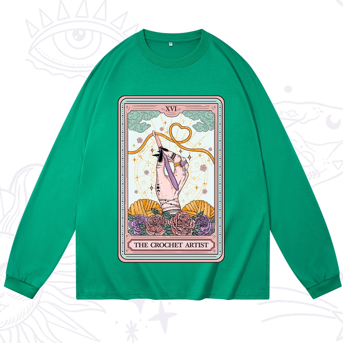 Purplehecate The Crochet Artist Tarot Card Long Sleeve T-Shirt