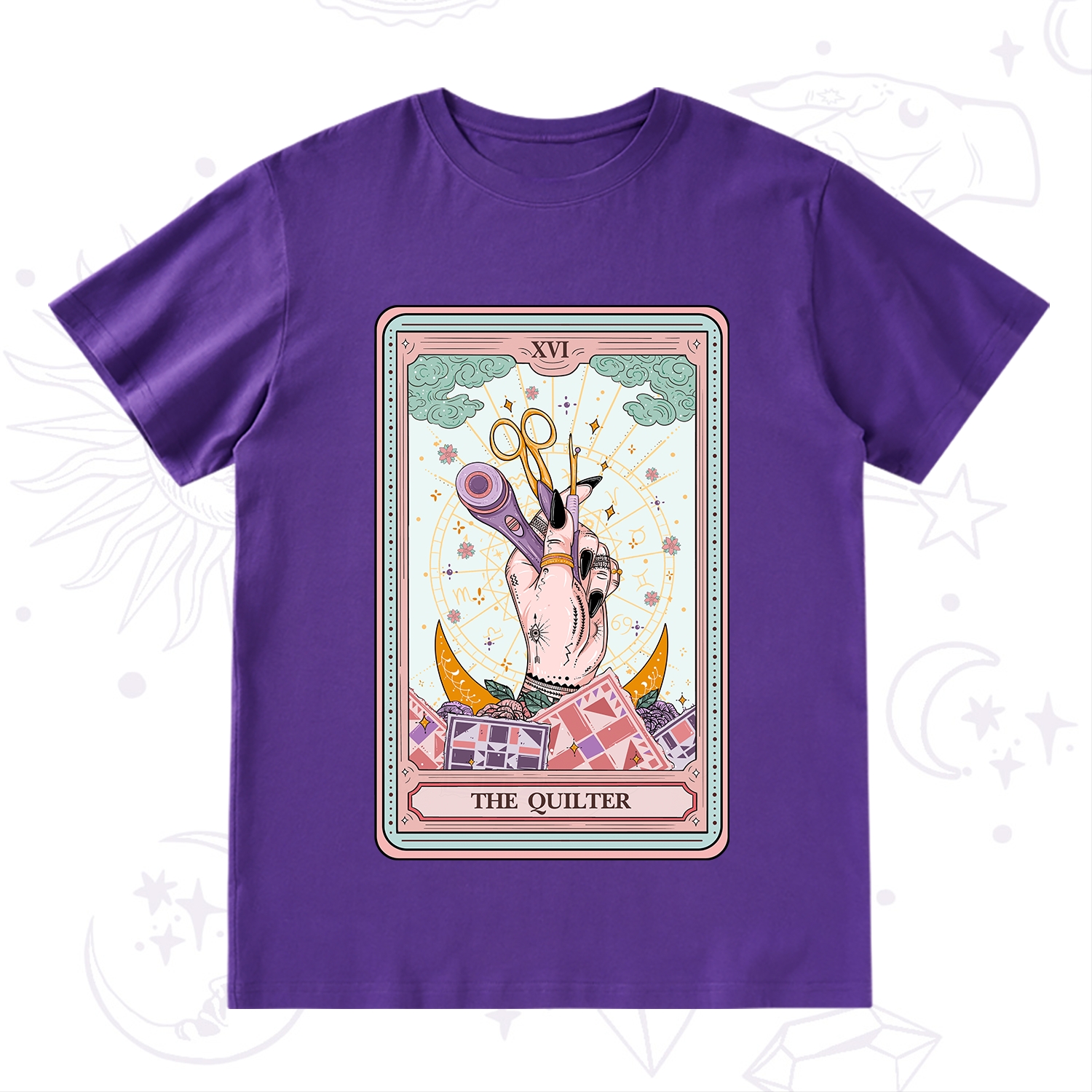 Purplehecate The Quilter Tarot Card T-Shirt