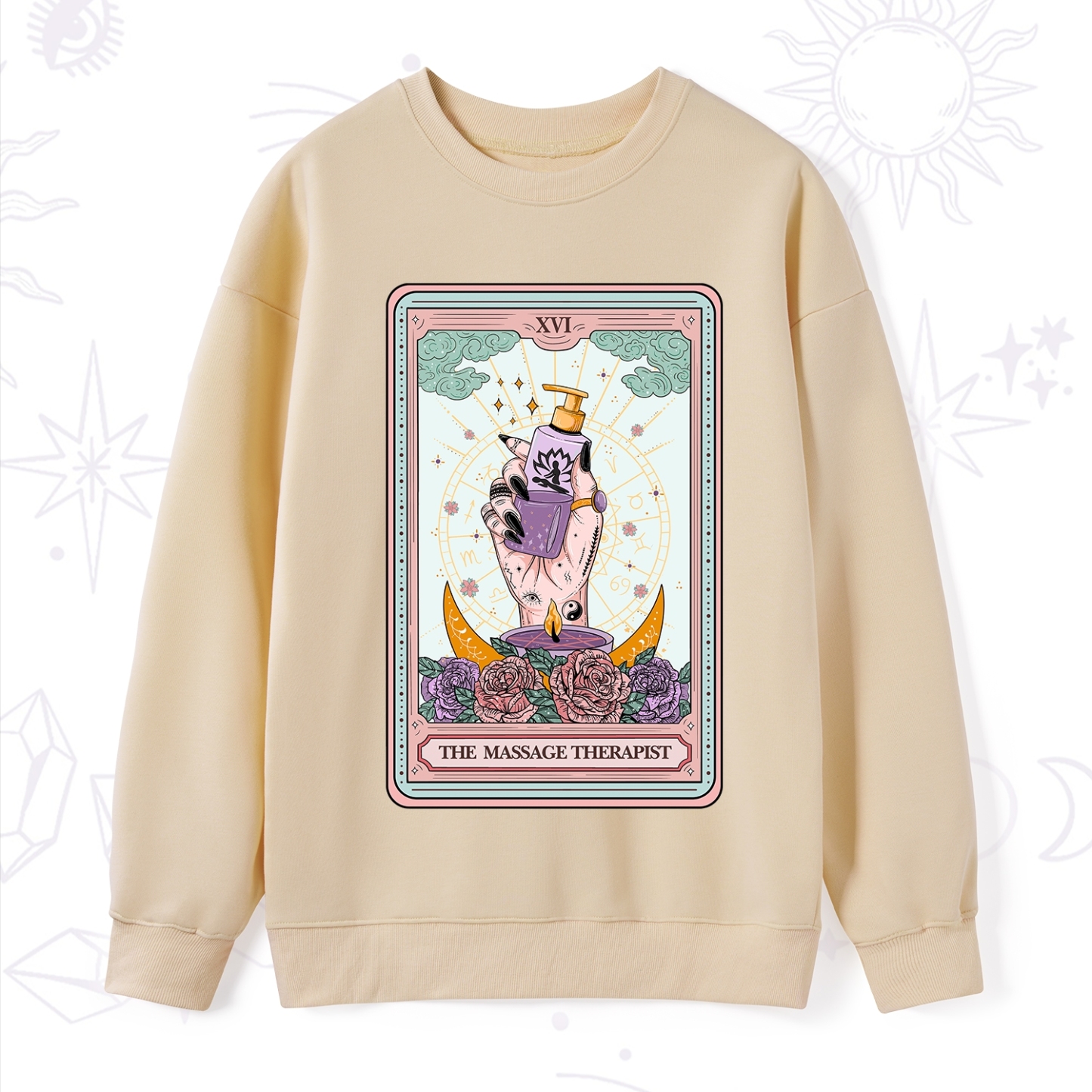 Purplehecate The Massage Therapist Tarot Card Sweatshirt