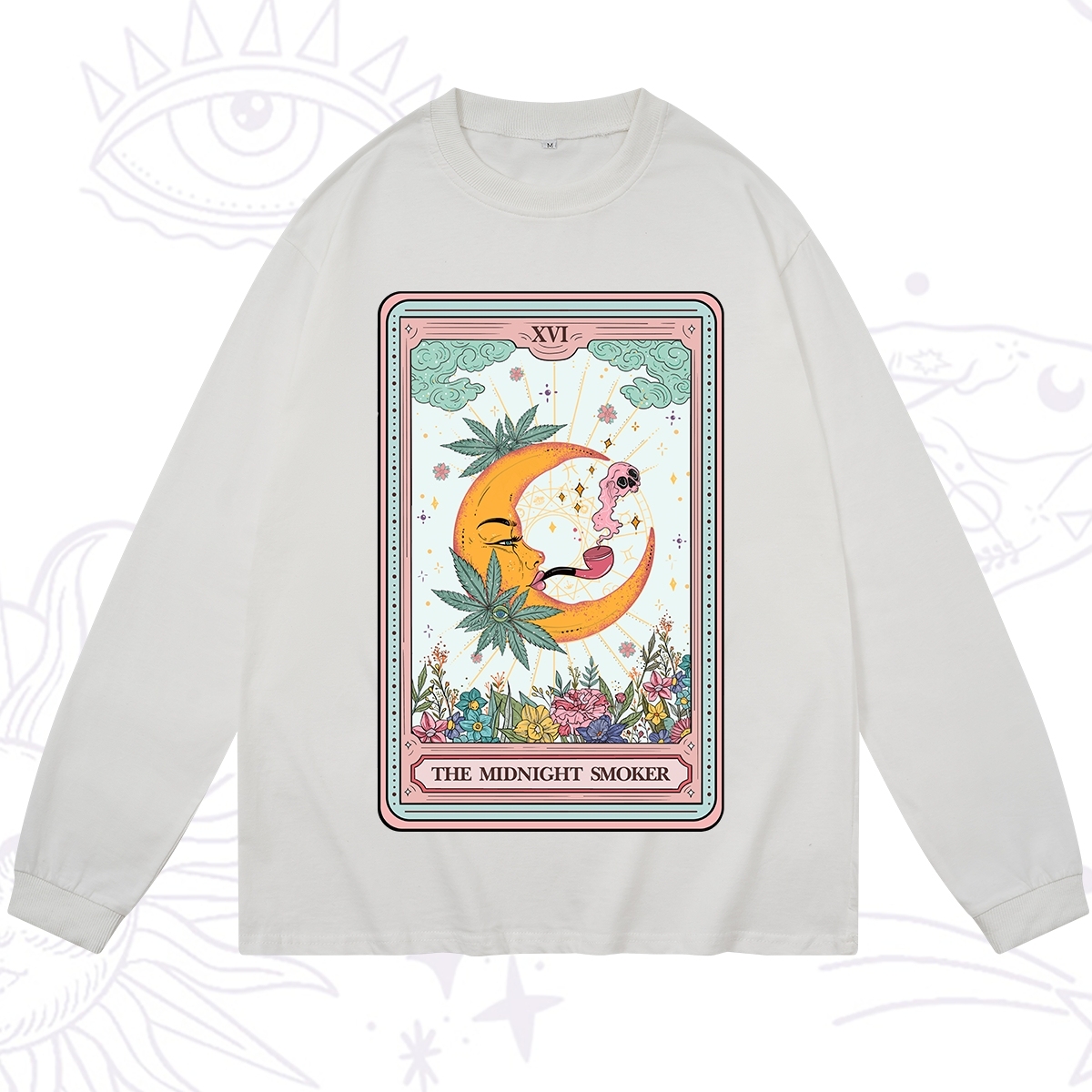 Purplehecate The Midnight Smoker Tarot Long Sleeve T-Shirt