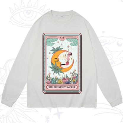 Purplehecate The Midnight Smoker Tarot Long Sleeve T-Shirt